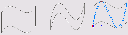 Стандартная фигура из подкласса элементов блок-схем и результаты изменения ее формы с помощью маркера-модификатора