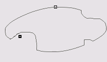 Модификация формы замкнутой кривой инструментом Eraser